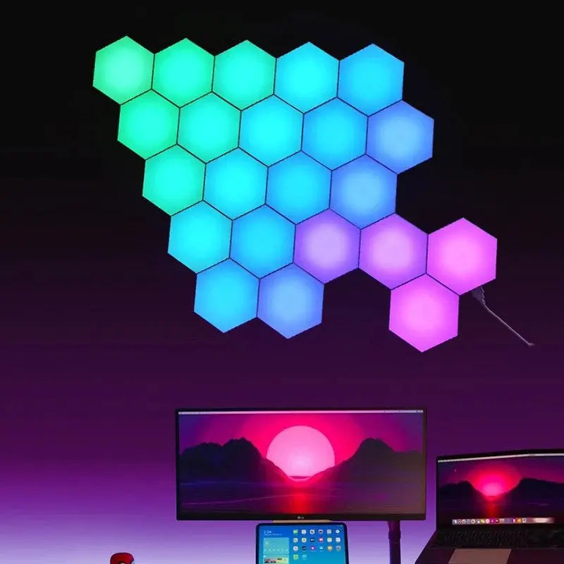 Touch Sensitive Modular Wall Lights, Honeycomb Lightings